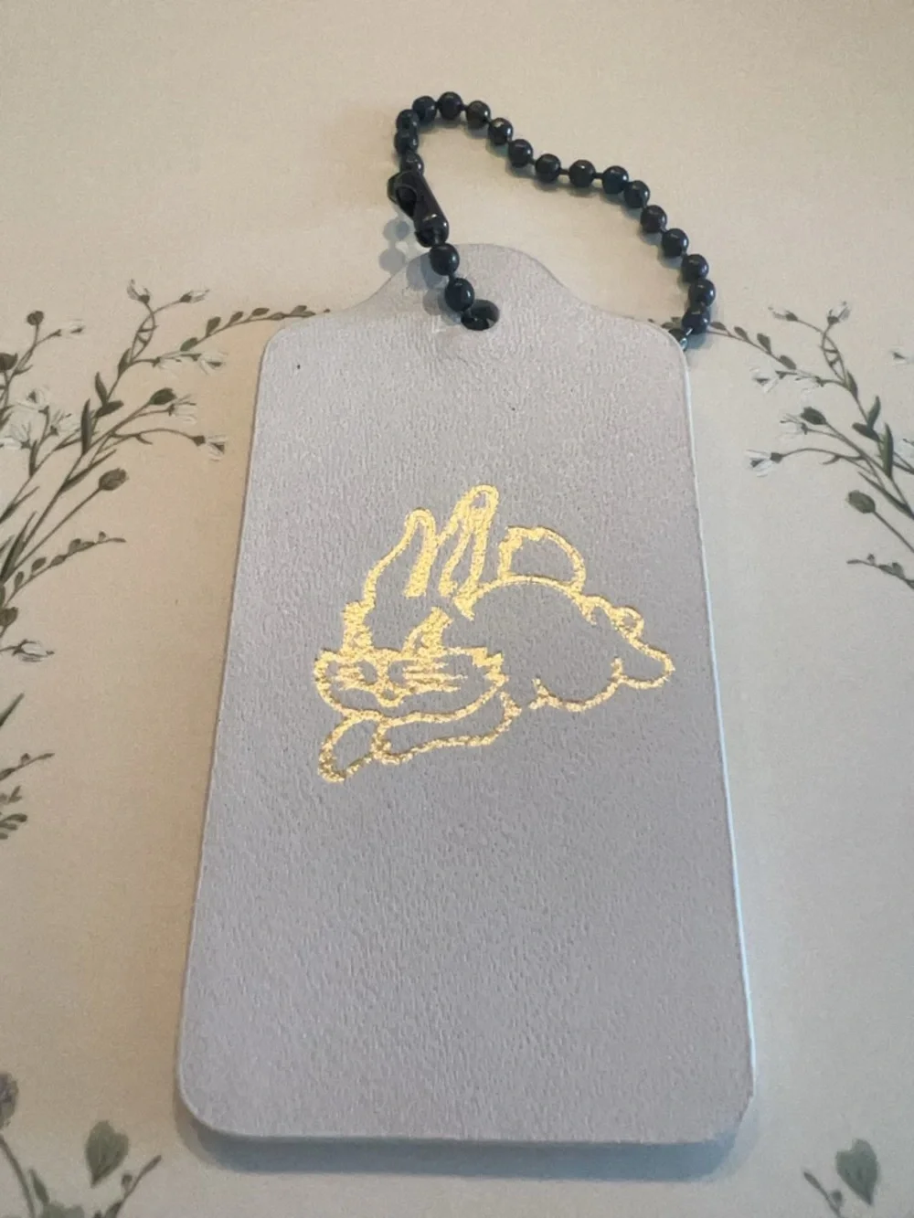 Coach Leather Bag Tag Charm White Rabbit Candy Collection White - Price Firm